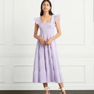 Hill House The Ellie Nap Dress in Lilac Stripe Size Small